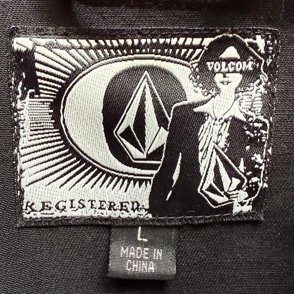 Volcom Womens Frochickie Moto Utility Jacket Size L Black Coat - Picture 2 of 13